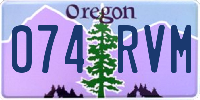 OR license plate 074RVM