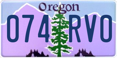OR license plate 074RVO
