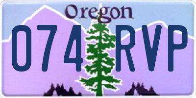OR license plate 074RVP