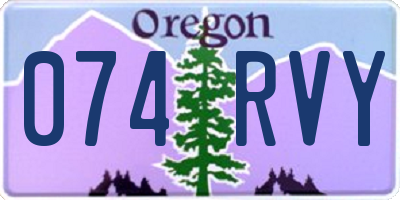 OR license plate 074RVY