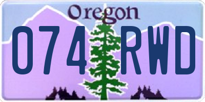 OR license plate 074RWD