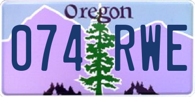 OR license plate 074RWE