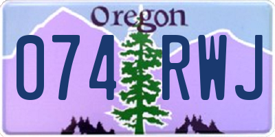 OR license plate 074RWJ
