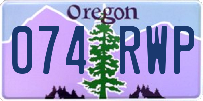 OR license plate 074RWP