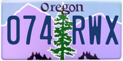 OR license plate 074RWX