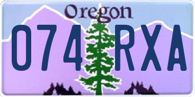 OR license plate 074RXA