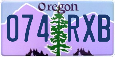 OR license plate 074RXB