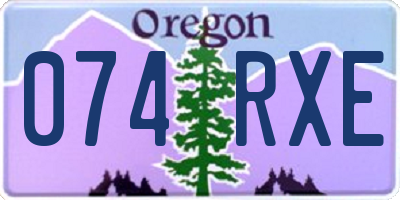 OR license plate 074RXE