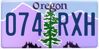 OR license plate 074RXH