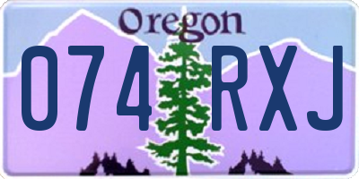 OR license plate 074RXJ