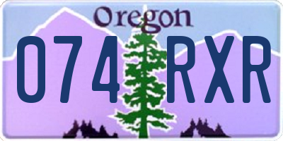 OR license plate 074RXR