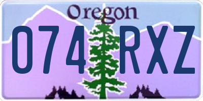 OR license plate 074RXZ