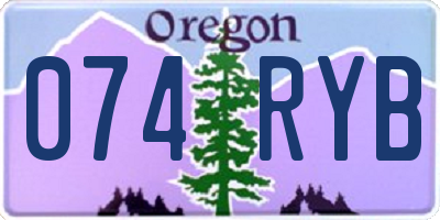 OR license plate 074RYB