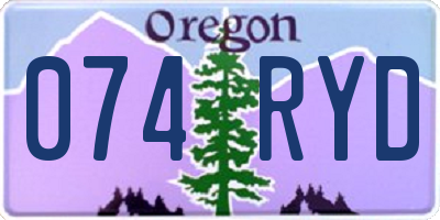OR license plate 074RYD