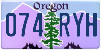 OR license plate 074RYH