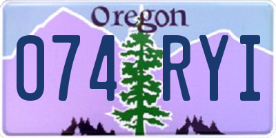 OR license plate 074RYI