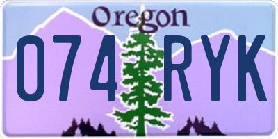 OR license plate 074RYK