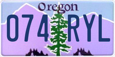 OR license plate 074RYL