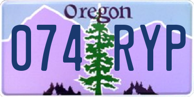 OR license plate 074RYP