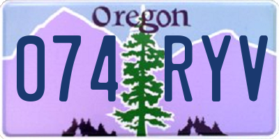 OR license plate 074RYV