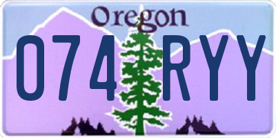OR license plate 074RYY