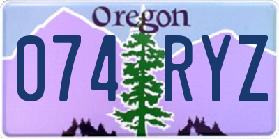 OR license plate 074RYZ