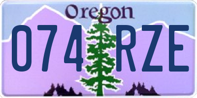 OR license plate 074RZE