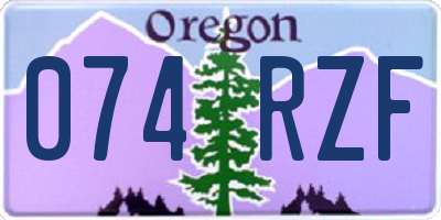 OR license plate 074RZF