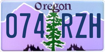 OR license plate 074RZH