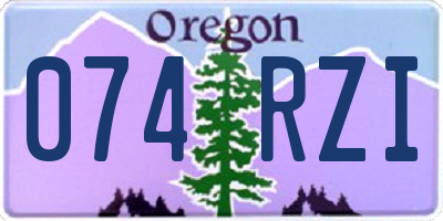 OR license plate 074RZI
