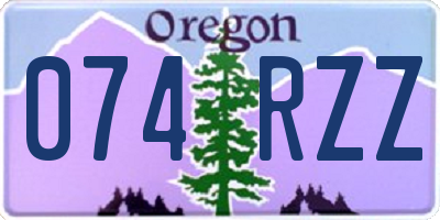 OR license plate 074RZZ