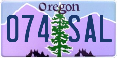 OR license plate 074SAL
