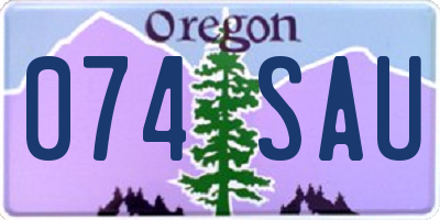 OR license plate 074SAU