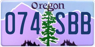 OR license plate 074SBB