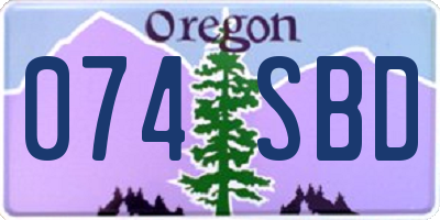 OR license plate 074SBD