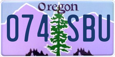 OR license plate 074SBU