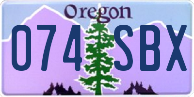 OR license plate 074SBX