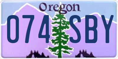 OR license plate 074SBY