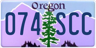 OR license plate 074SCC