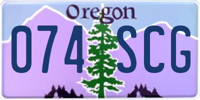 OR license plate 074SCG