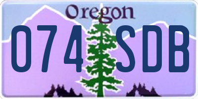 OR license plate 074SDB