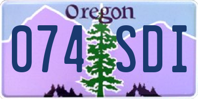 OR license plate 074SDI