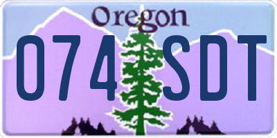 OR license plate 074SDT