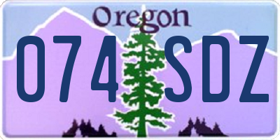 OR license plate 074SDZ