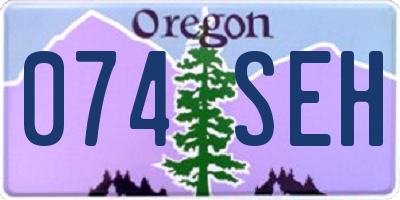 OR license plate 074SEH