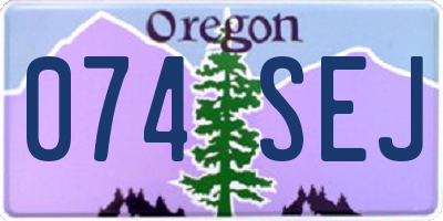 OR license plate 074SEJ