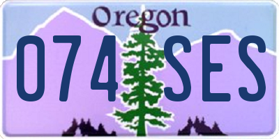OR license plate 074SES