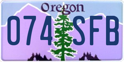 OR license plate 074SFB