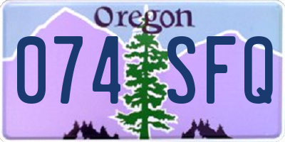 OR license plate 074SFQ