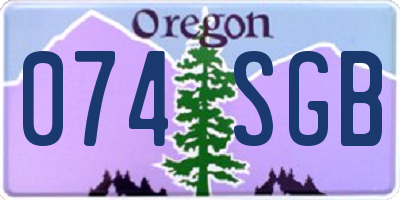 OR license plate 074SGB